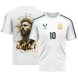 Lionel Messi AOP T-Shirt Argentina White Champion Graphic