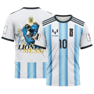 Lionel Messi AOP T-Shirt Argentina World Champion Graphic