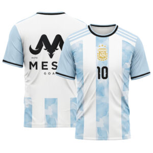 Lionel Messi 10 AOP T-Shirt Argentina Gold Trophy Fan