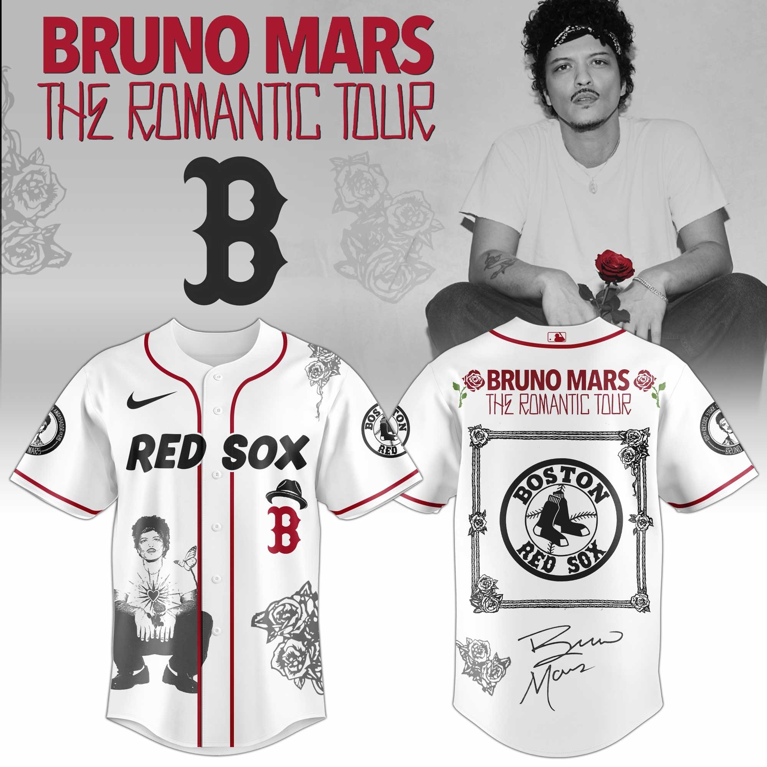 Boston Red Sox Bruno Inspired 2026 Limited Edition Baseball Jersey Boston Red Sox Bruno Inspired 2026 Limited Edition Baseball Jersey