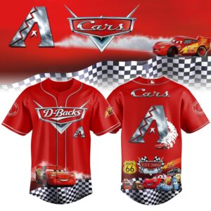 Arizona Diamondbacks Cars 20th Anniversary Inspired Limited Edition Baseball Jersey
