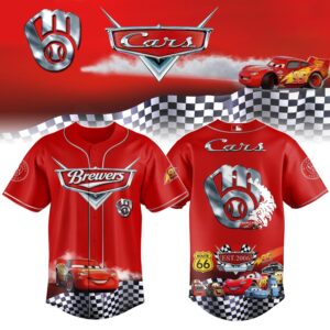 Milwaukee Brewers Cars 20th Anniversary Inspired Limited Edition Baseball Jersey