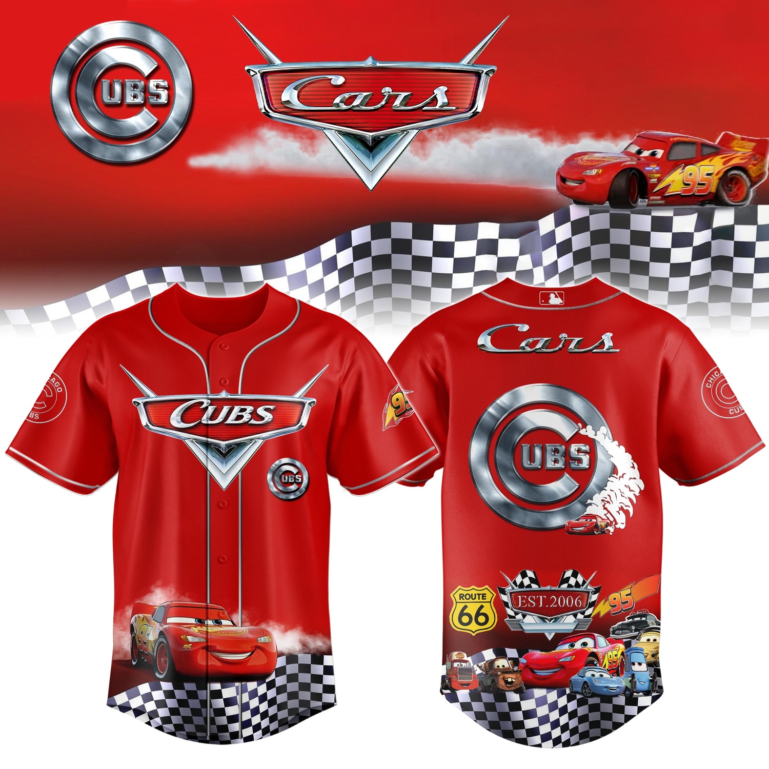 Chicago Cubs Cars 20th Anniversary Inspired Limited Edition Baseball Jersey Chicago Cubs Cars 20th Anniversary Inspired Limited Edition Baseball Jersey