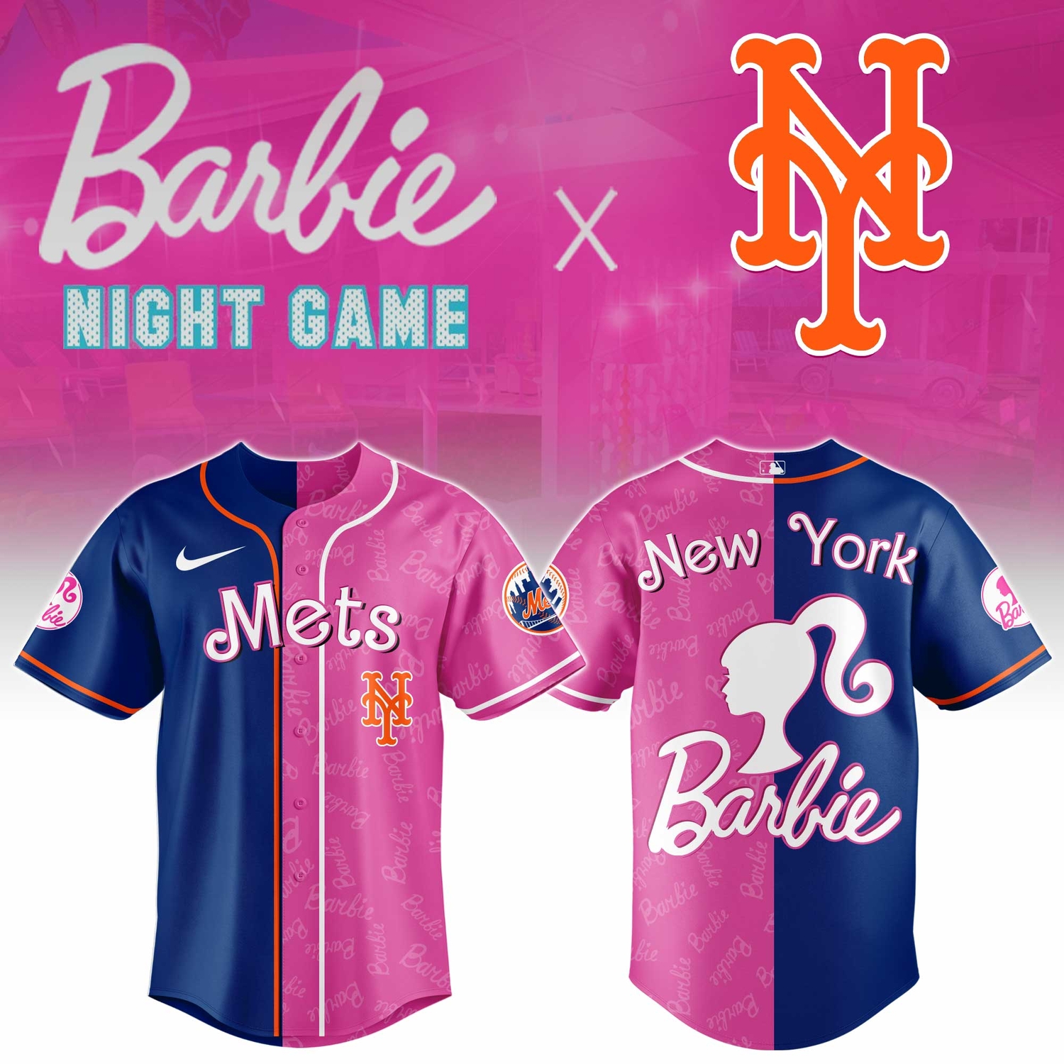 New York Mets Barbie 2026 Special Edition Baseball Jersey New York Mets Barbie 2026 Special Edition Baseball Jersey