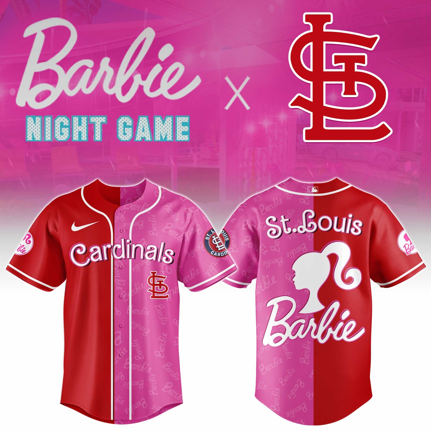 St. Louis Cardinals Barbie 2026 Special Edition Baseball Jersey St. Louis Cardinals Barbie 2026 Special Edition Baseball Jersey