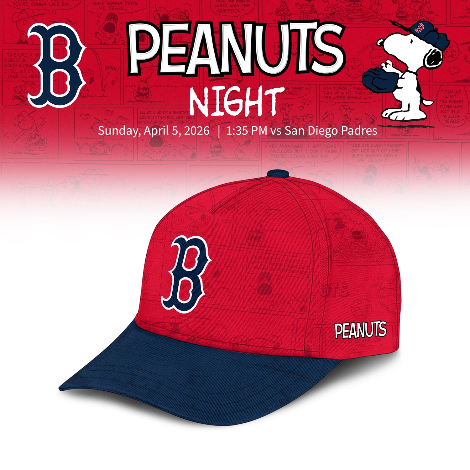 Boston Red Sox Peanuts Night 2026 Special Edition Jersey Boston Red Sox Peanuts Night 2026 Special Edition Jersey