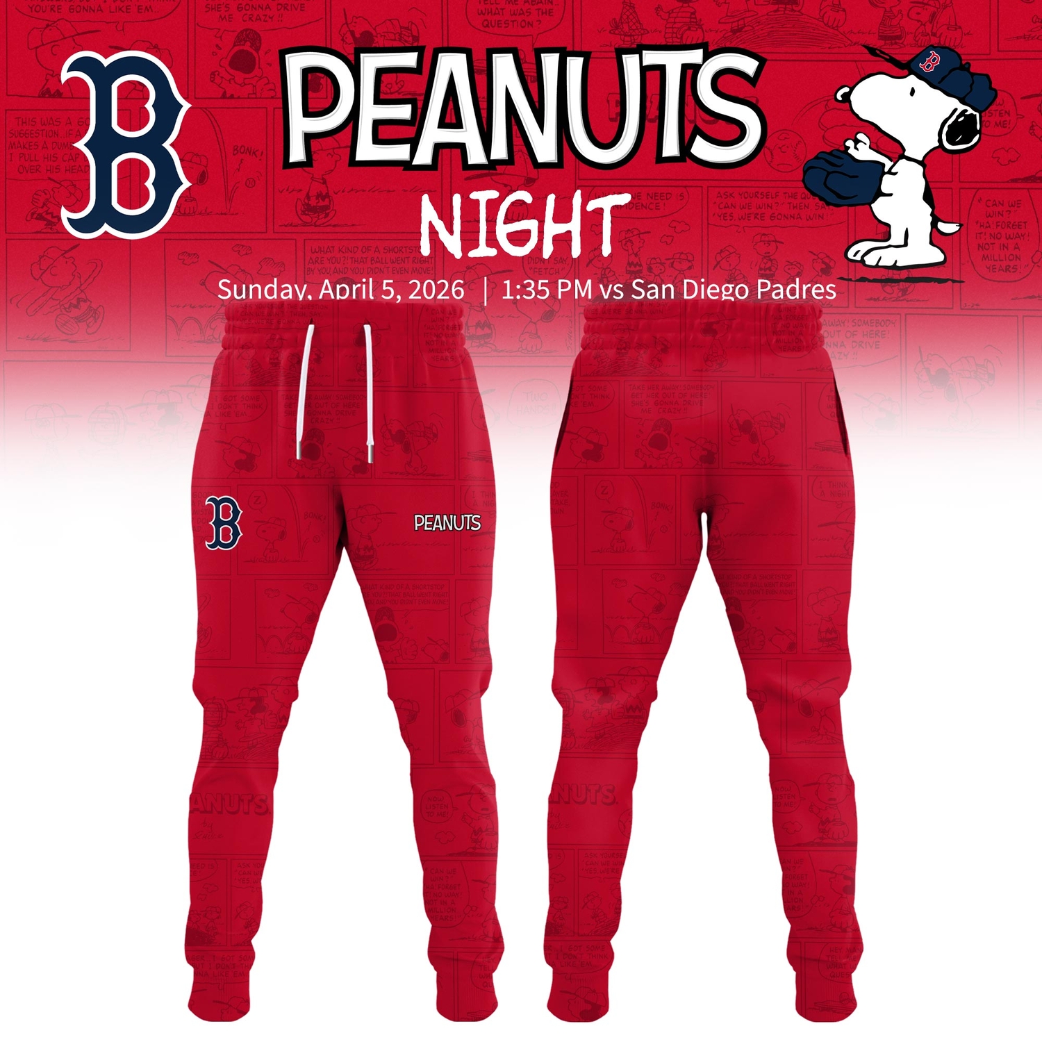 Boston Red Sox Peanuts Night 2026 Special Edition Jersey Boston Red Sox Peanuts Night 2026 Special Edition Jersey