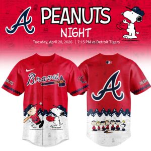 Atlanta Braves Peanuts Night 2026 Special Edition Jersey