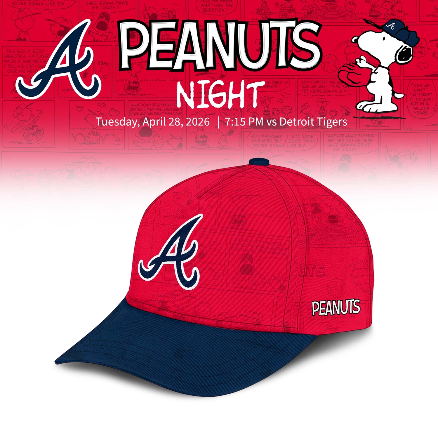 Atlanta Braves Peanuts Night 2026 Special Edition Jersey Atlanta Braves Peanuts Night 2026 Special Edition Jersey
