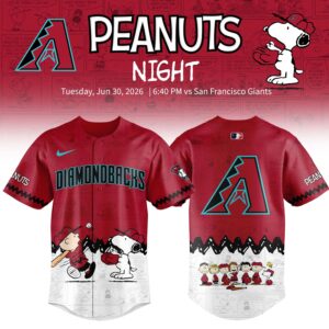 Arizona Diamondbacks Peanuts Night 2026 Special Edition Jersey