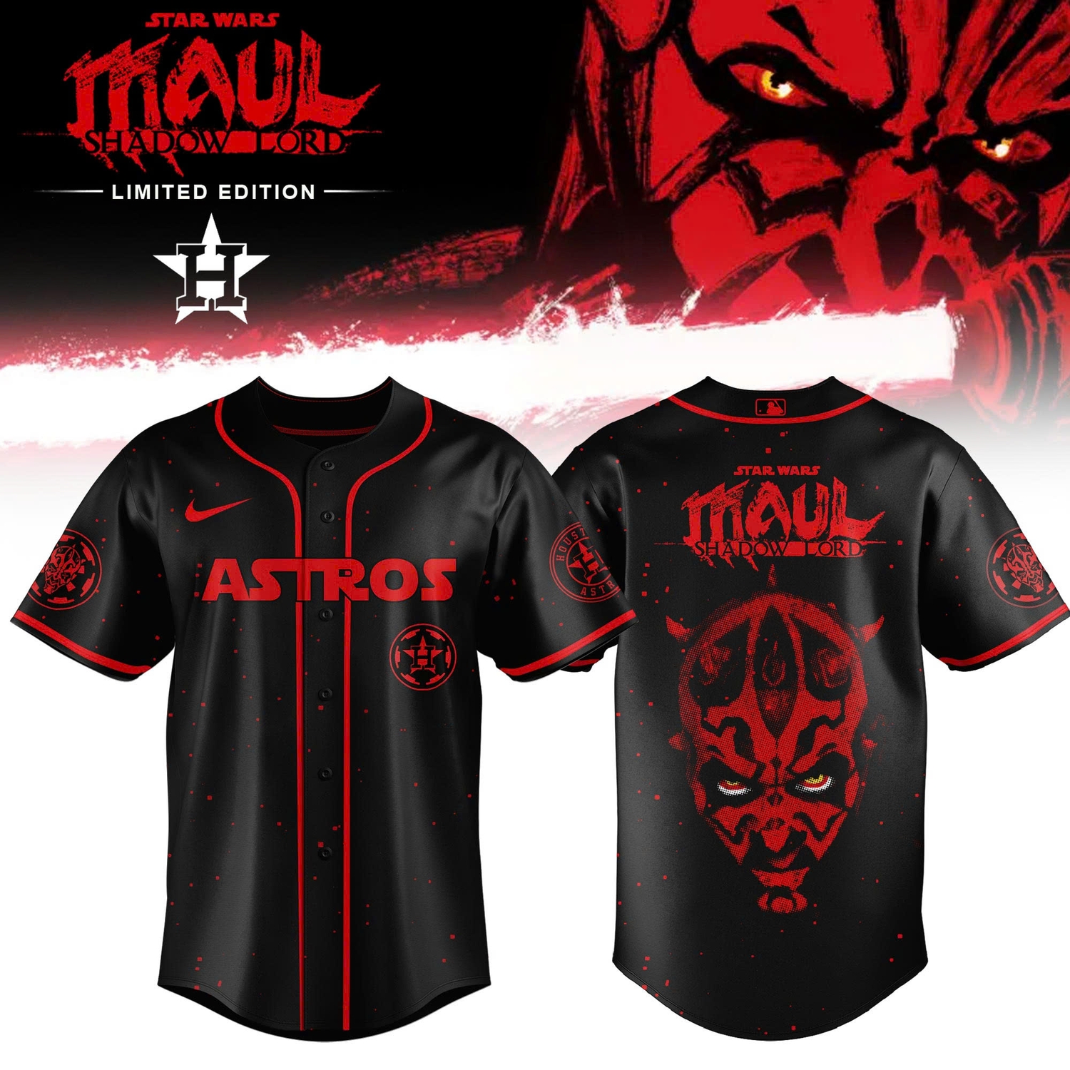 Houston Astros Star Wars Darth Maul 2026 Limited Jersey Houston Astros Star Wars Darth Maul 2026 Limited Jersey