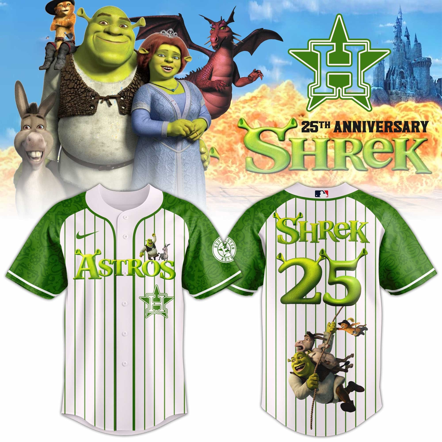 Houston Astros Shrek 25th Anniversary Special Edition Jersey Houston Astros Shrek 25th Anniversary Special Edition Jersey