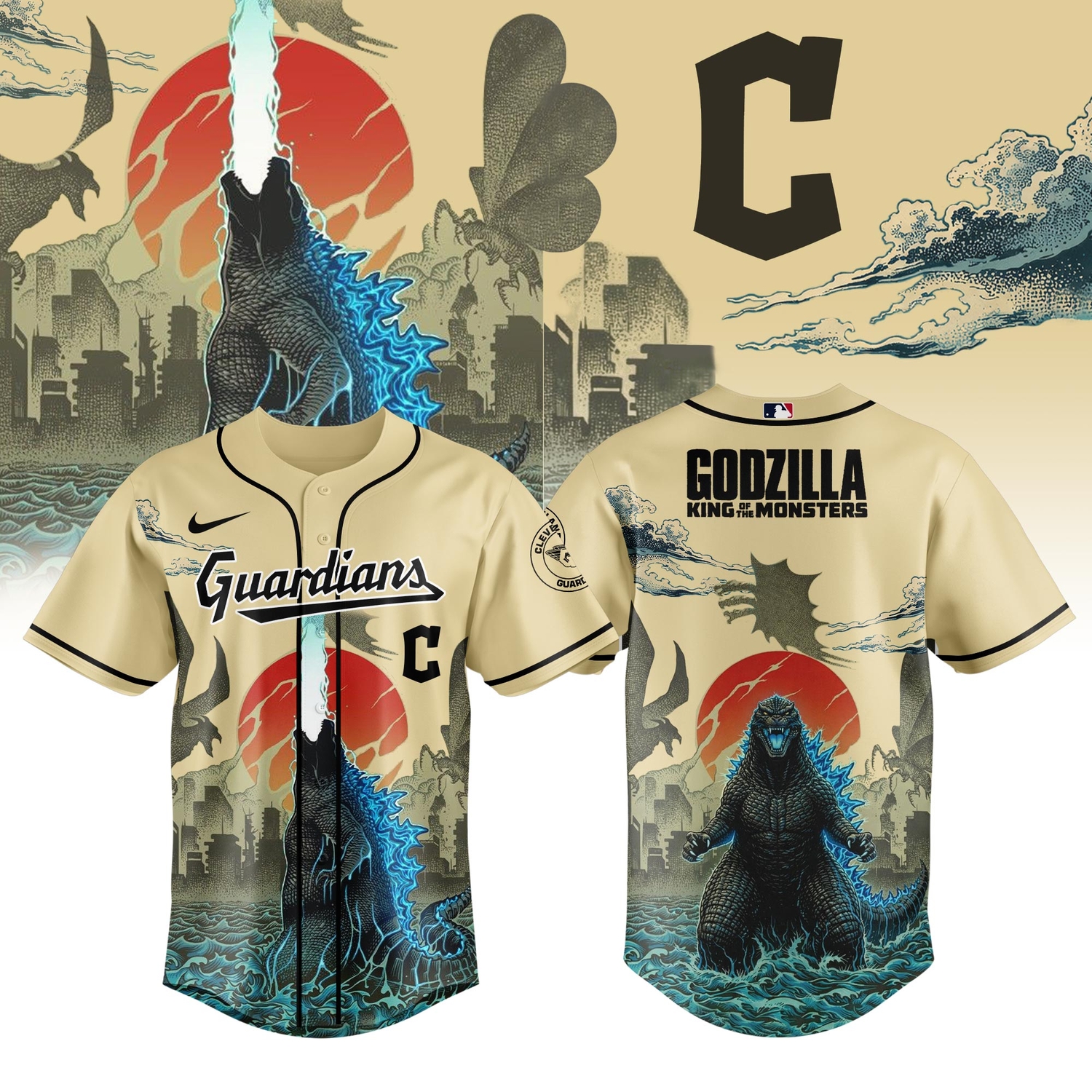 Cleveland Guardians Godzilla King Of The Monsters Special Edition Baseball Jersey Cleveland Guardians Godzilla King Of The Monsters Special Edition Baseball Jersey
