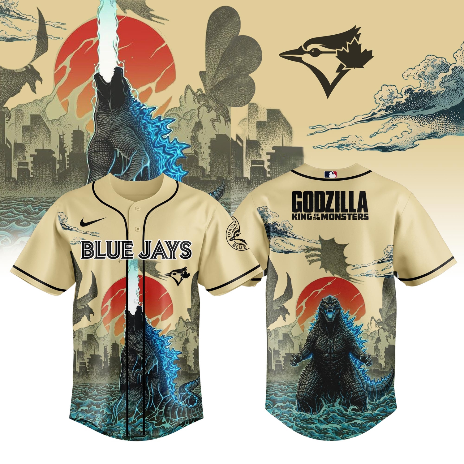 Toronto Blue Jays Godzilla King Of The Monsters Special Edition Baseball Jersey Toronto Blue Jays Godzilla King Of The Monsters Special Edition Baseball Jersey