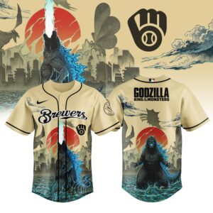 Milwaukee Brewers Godzilla King Of The Monsters Special Edition Baseball Jersey