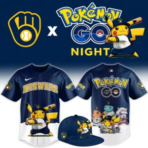Milwaukee Brewers Pokémon GO Night Limited Edition Baseball Jersey