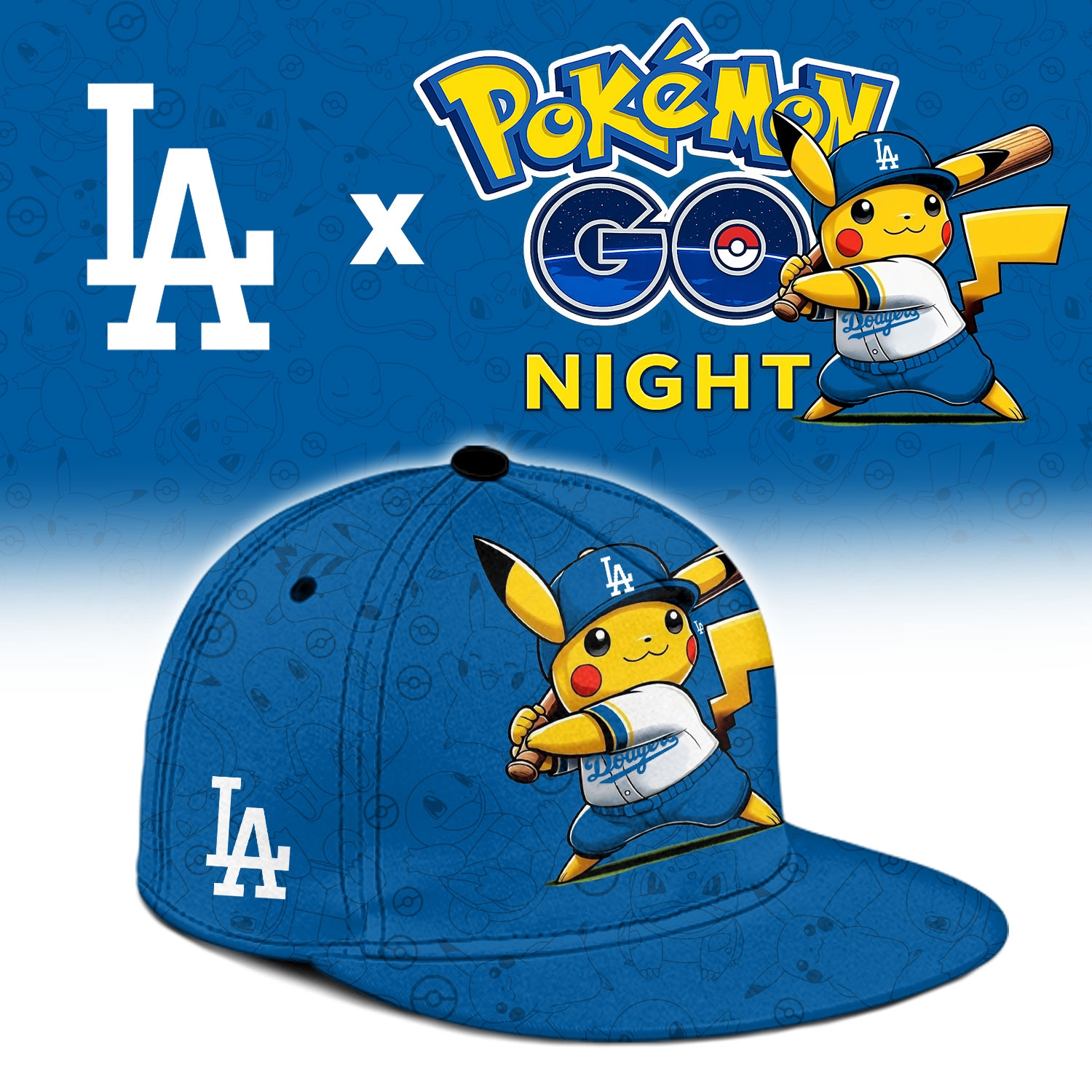 Los Angeles Dodgers Pokémon GO Night Limited Edition Baseball Jersey Los Angeles Dodgers Pokémon GO Night Limited Edition Baseball Jersey