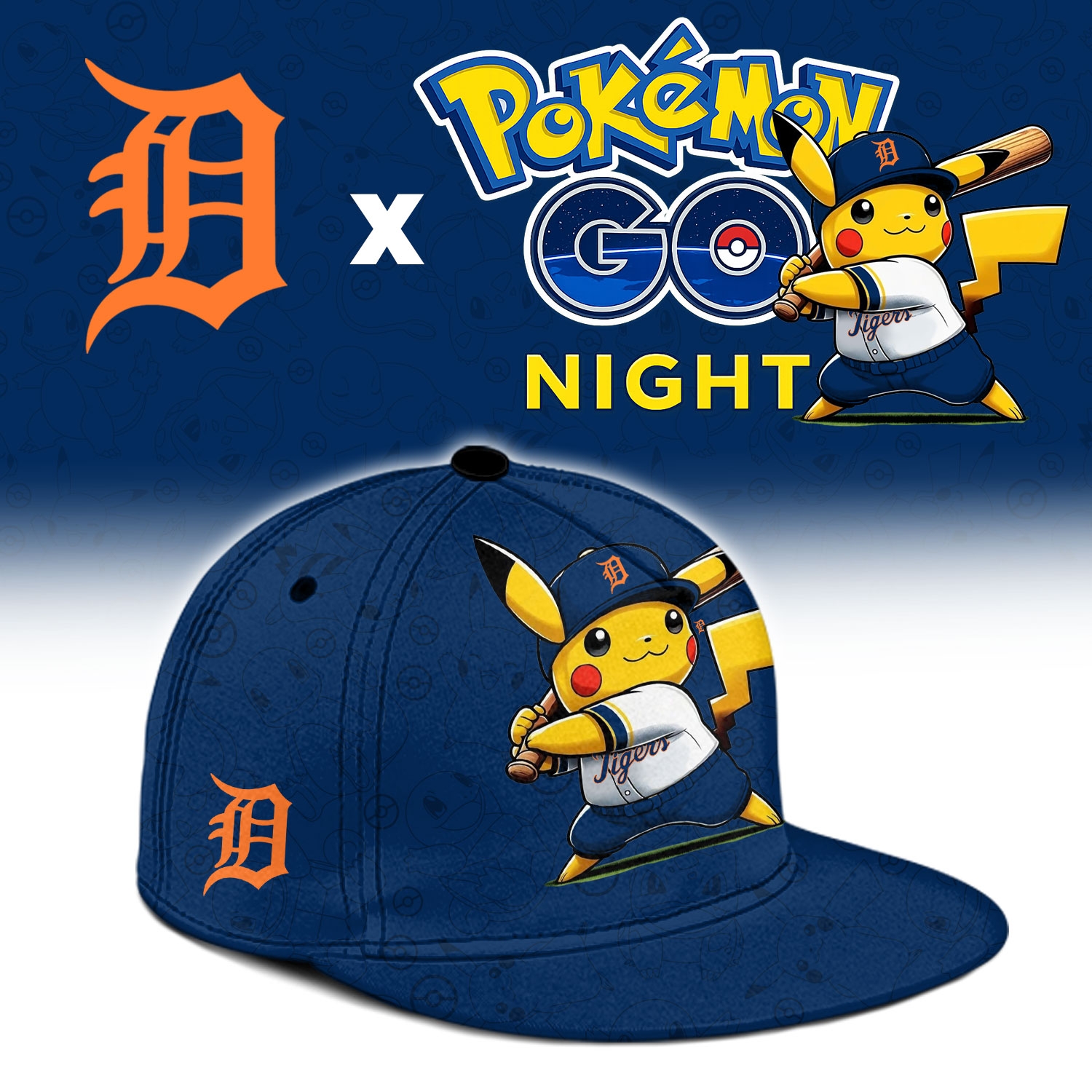 Detroit Tigers Pokémon GO Night Limited Edition Baseball Jersey Detroit Tigers Pokémon GO Night Limited Edition Baseball Jersey