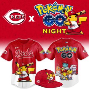 Cincinnati Reds Pokémon GO Night Limited Edition Baseball Jersey