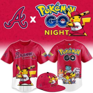 Atlanta Braves Pokémon GO Night Limited Edition Baseball Jersey