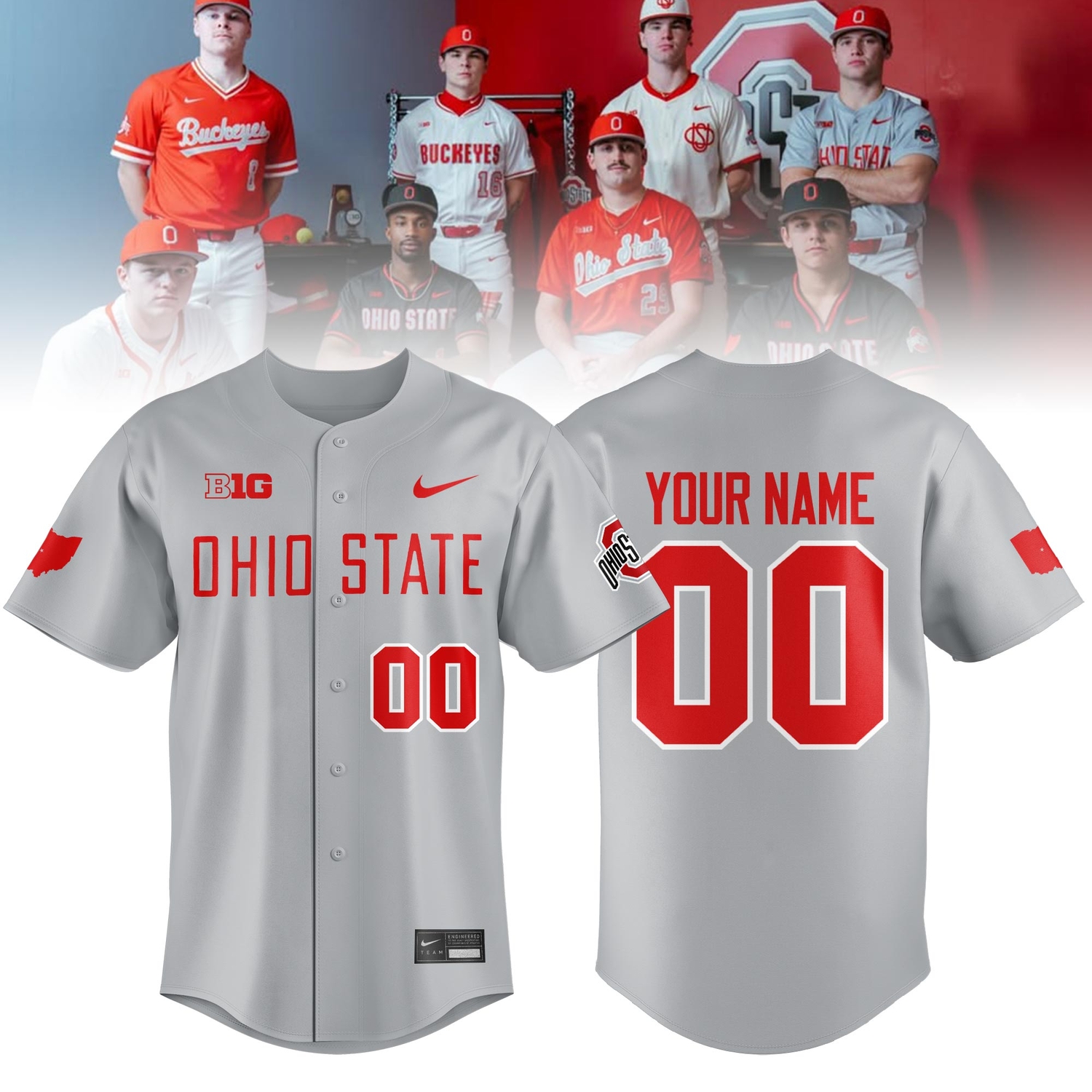 OSU Baseball 2026 Custom Limited Jersey Gray Edition OSU Baseball 2026 Custom Limited Jersey Gray Edition