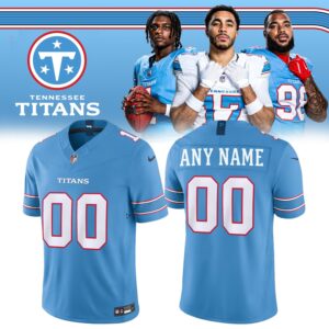 Tennessee Titans Cameron Ward Nike Light Blue Vapor F.U.S.E. Limited Custom Jersey Blue