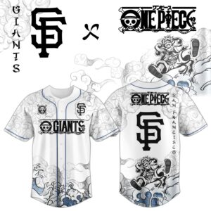 San Francisco Giants x Luffy Gear 5 Anime Baseball Jersey