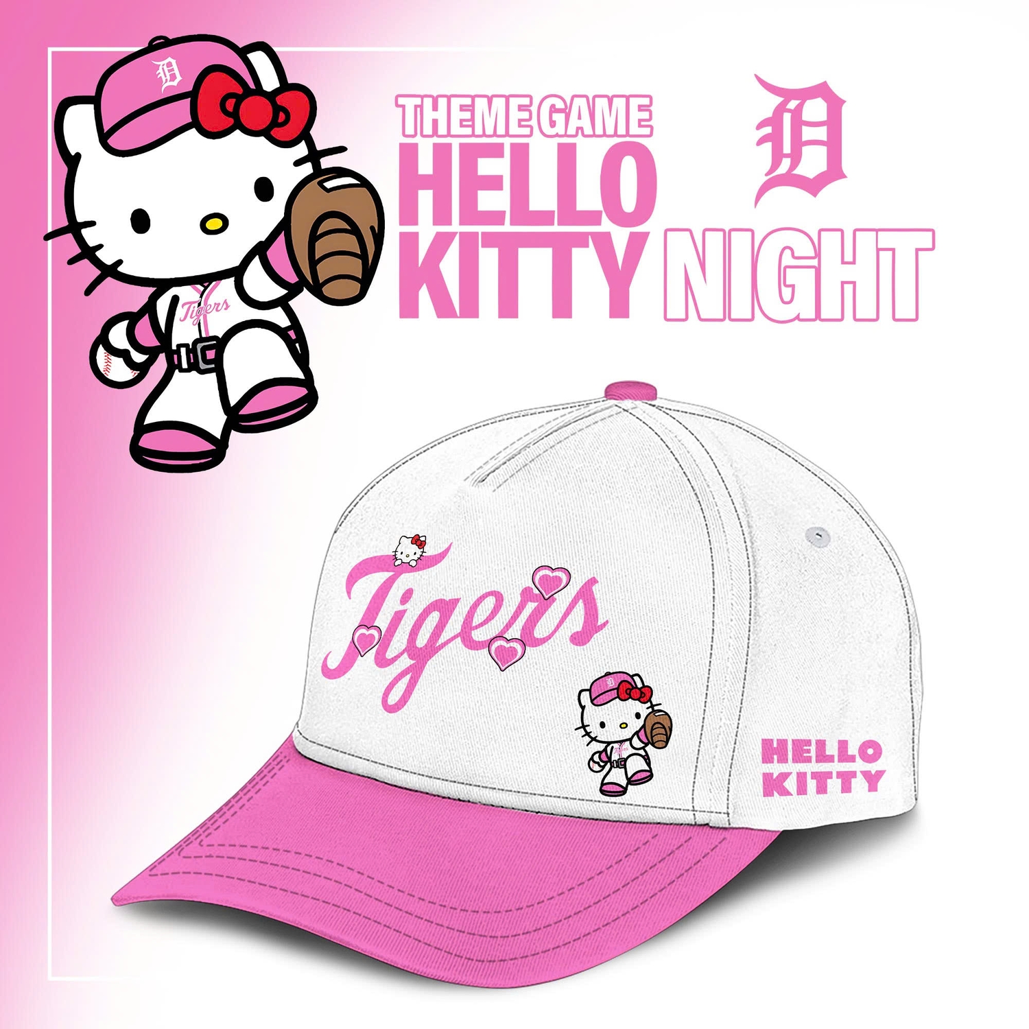Detroit Tigers x Hello Kitty Night 2026 Limited Fan Jersey Detroit Tigers x Hello Kitty Night 2026 Limited Fan Jersey
