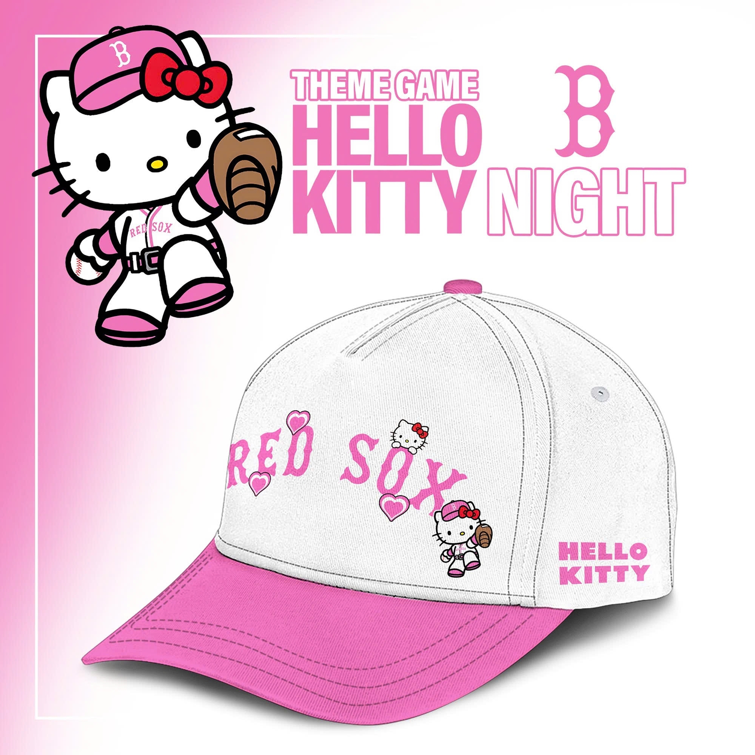 Boston Red Sox x Hello Kitty Night 2026 Special Edition Baseball Jersey Boston Red Sox x Hello Kitty Night 2026 Special Edition Baseball Jersey