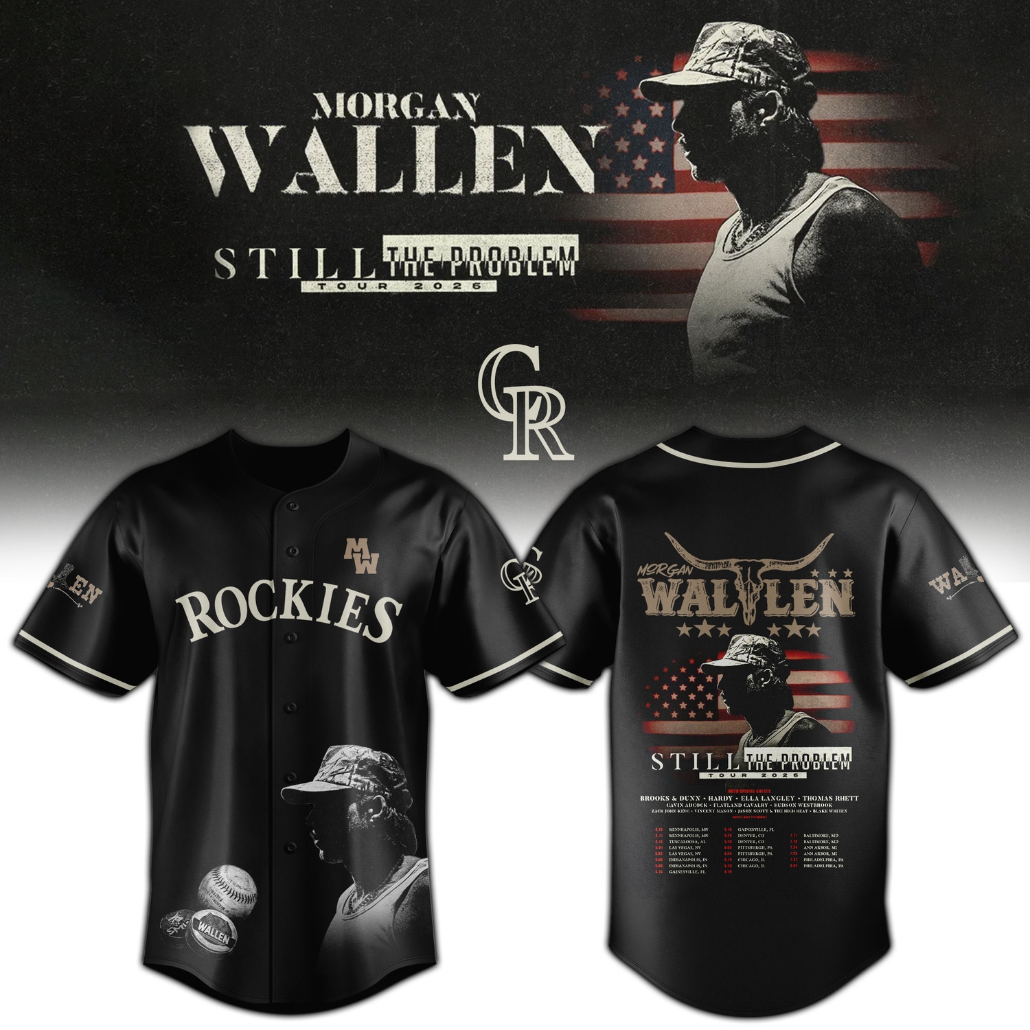 Colorado Rockies x Morgan Wallen “Still The Problem Tour” Limited Edition Jersey Colorado Rockies x Morgan Wallen “Still The Problem Tour” Limited Edition Jersey