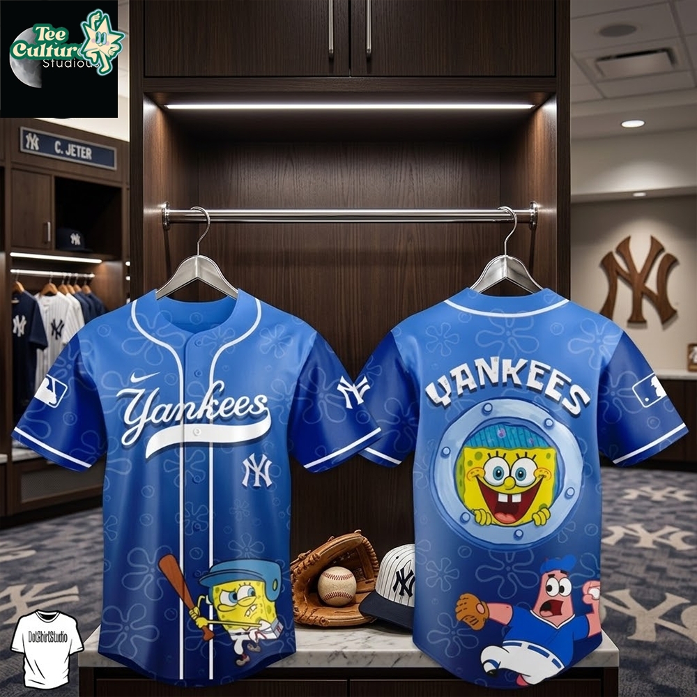 New York Yankees SpongeBob SquarePants Home Run 2026 Baseball Jersey New York Yankees SpongeBob SquarePants Home Run 2026 Baseball Jersey