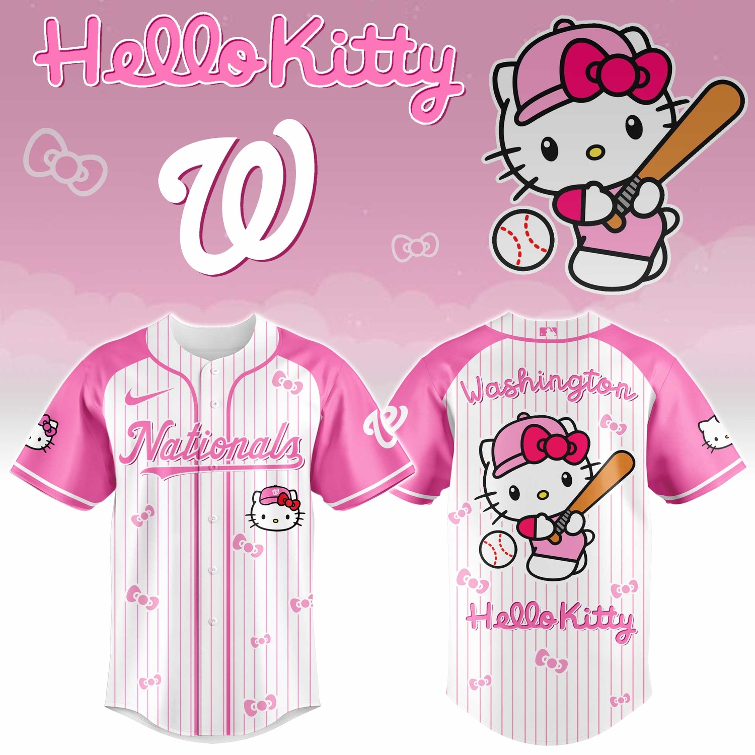 Washington Nationals x Hello Kitty 2026 Limited Editions Jersey Ver 2 Washington Nationals x Hello Kitty 2026 Limited Editions Jersey Ver 2