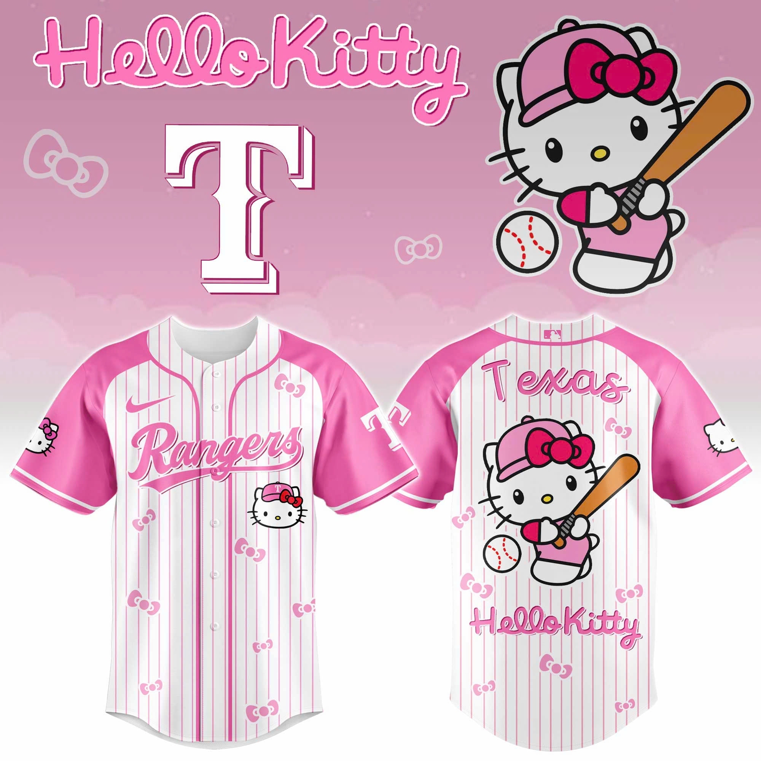 Texas Rangers x Hello Kitty 2026 Limited Editions Jersey Ver 2 Texas Rangers x Hello Kitty 2026 Limited Editions Jersey Ver 2