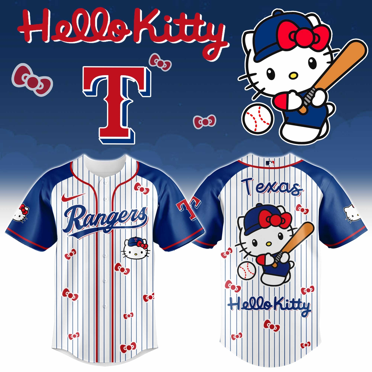 Texas Rangers x Hello Kitty 2026 Limited Editions Jersey Texas Rangers x Hello Kitty 2026 Limited Editions Jersey
