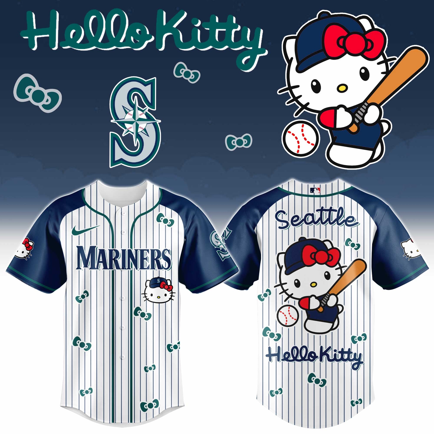 Seattle Mariners x Hello Kitty 2026 Limited Editions Jersey Seattle Mariners x Hello Kitty 2026 Limited Editions Jersey