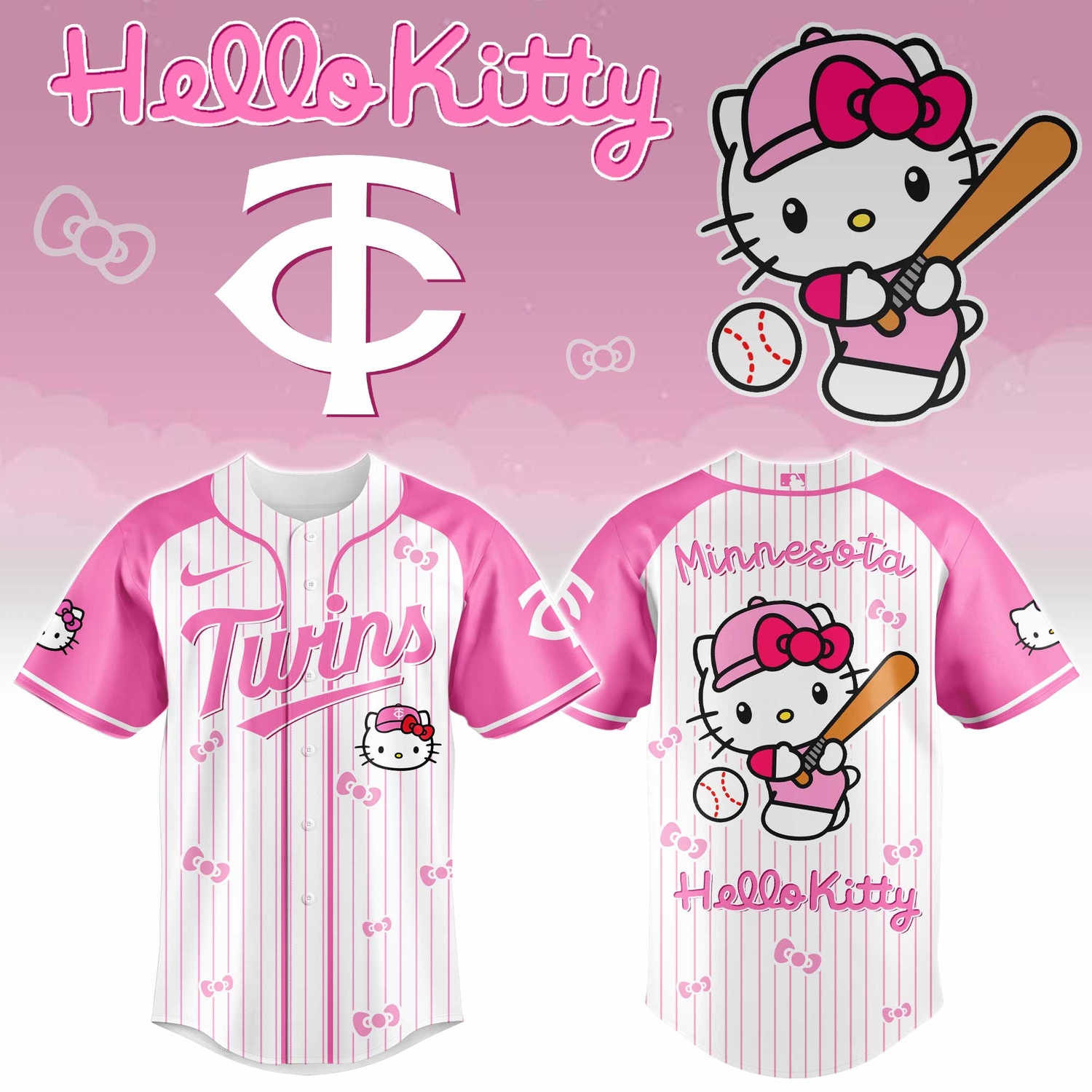 Minnesota Twins x Hello Kitty 2026 Limited Editions Jersey Ver 2 Minnesota Twins x Hello Kitty 2026 Limited Editions Jersey Ver 2