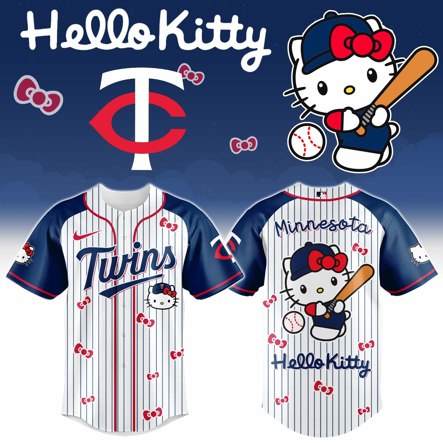 Minnesota Twins x Hello Kitty 2026 Limited Editions Jersey Minnesota Twins x Hello Kitty 2026 Limited Editions Jersey