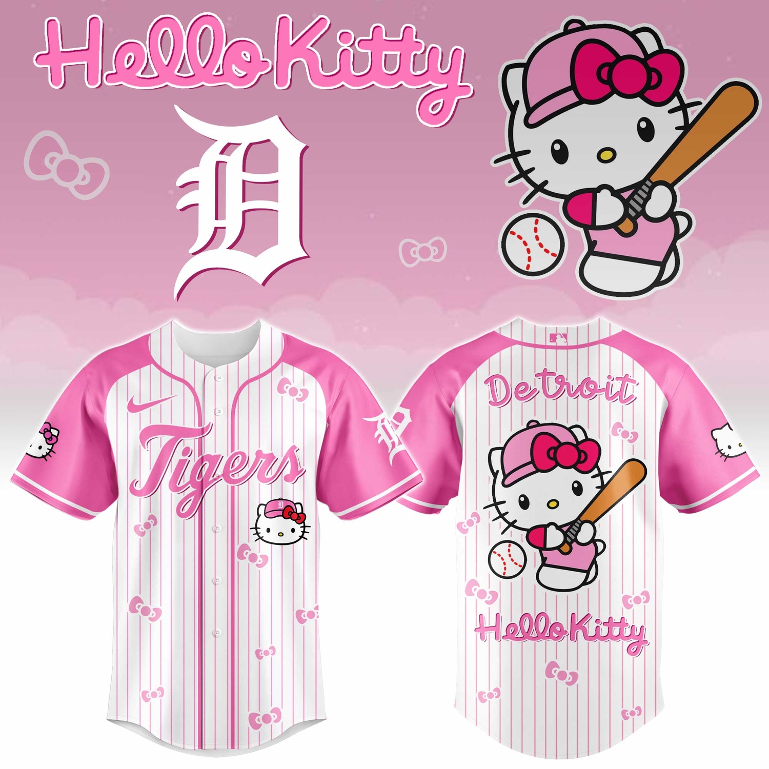 Detroit Tigers x Hello Kitty 2026 Limited Editions Jersey Ver 2 Detroit Tigers x Hello Kitty 2026 Limited Editions Jersey Ver 2