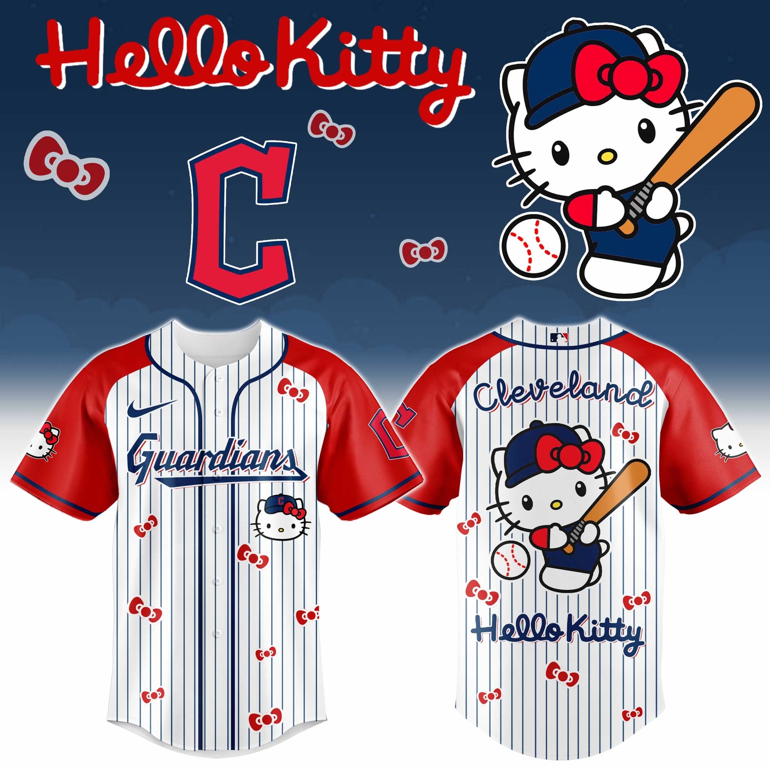 Cleveland Guardians x Hello Kitty 2026 Limited Editions Jersey Cleveland Guardians x Hello Kitty 2026 Limited Editions Jersey