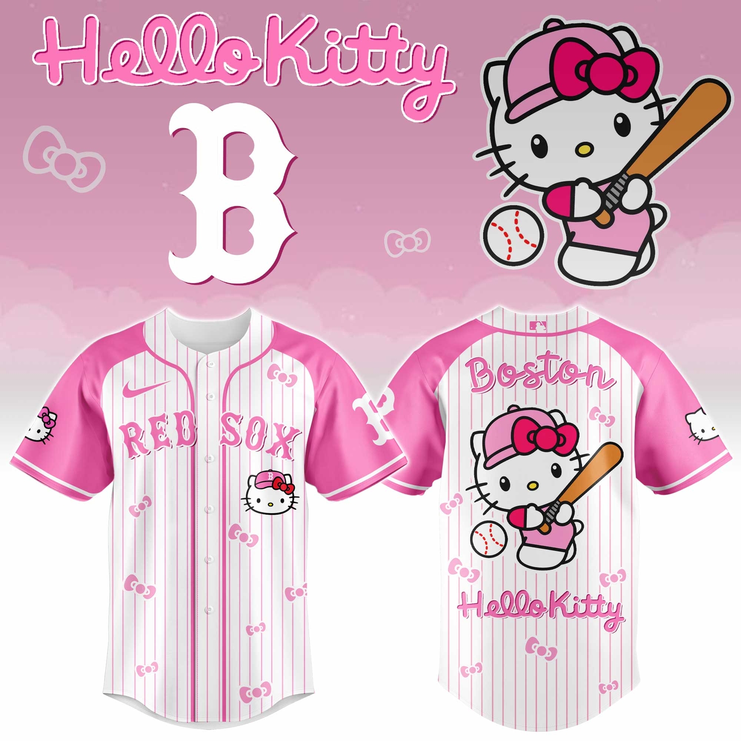 Boston Red Sox x Hello Kitty 2026 Limited Editions Jersey Ver 2 Boston Red Sox x Hello Kitty 2026 Limited Editions Jersey Ver 2