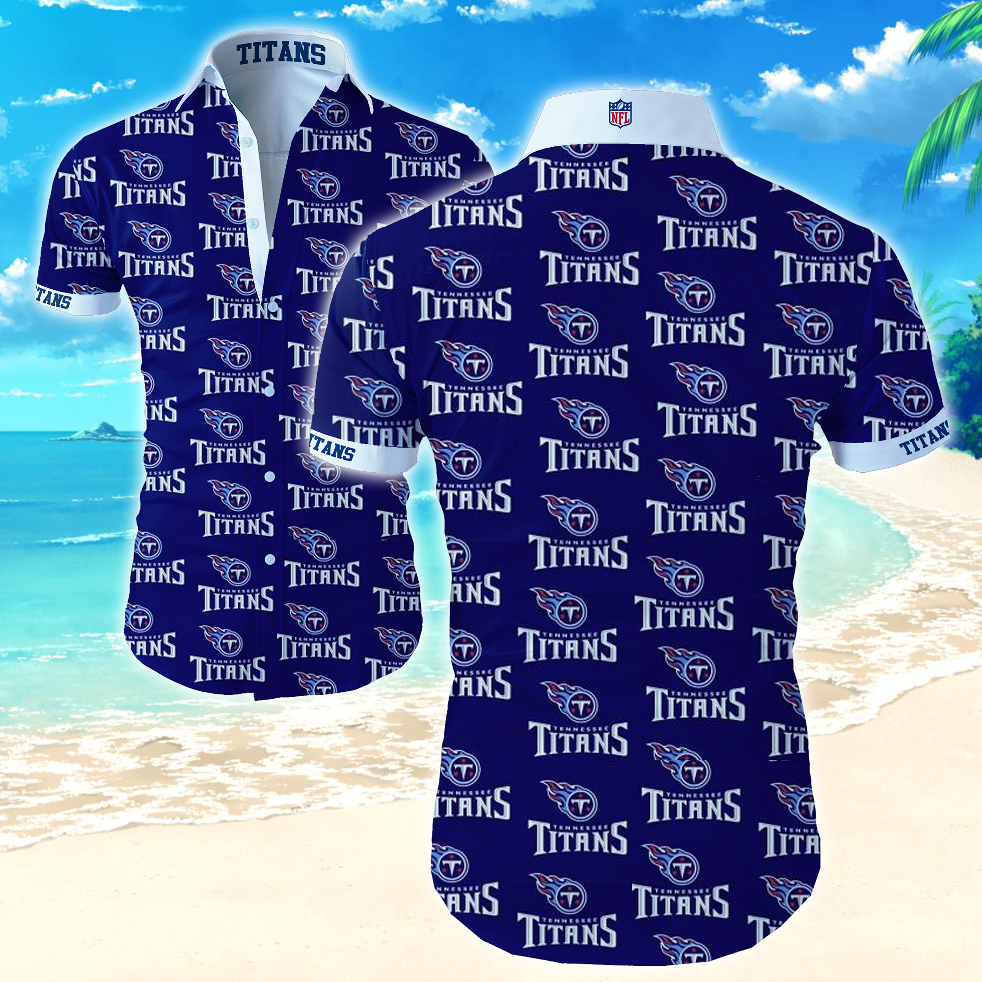 Nfl Tennessee Titans Hawaiian Shirt Summer Button Up Nfl Tennessee Titans Hawaiian Shirt Summer Button Up