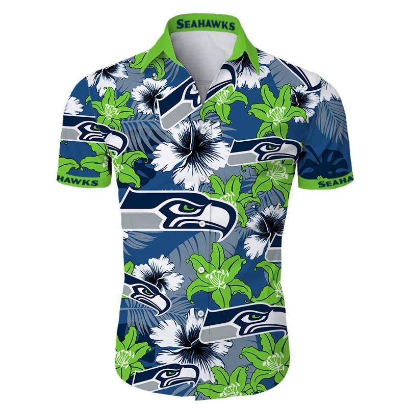 Nfl Seattle Seahawks Hawaiian Shirt Summer Button Up Nfl Seattle Seahawks Hawaiian Shirt Summer Button Up