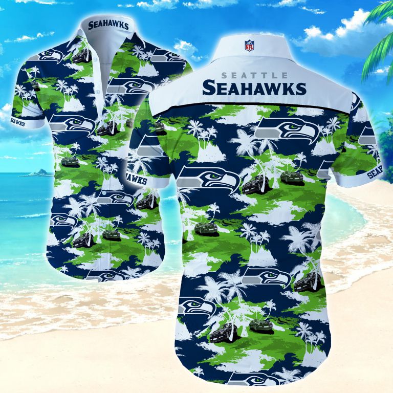 Nfl Seattle Seahawks Hawaiian Shirt Summer Button Up Nfl Seattle Seahawks Hawaiian Shirt Summer Button Up