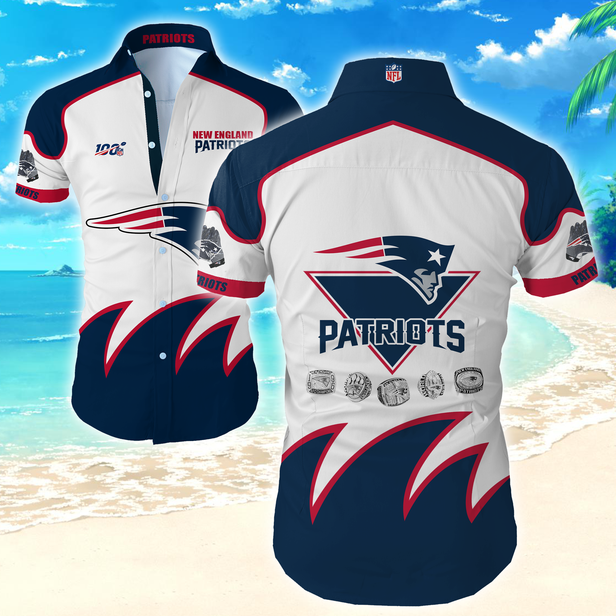 Nfl New England Patriots Hawaiian Shirt Summer Button Up Nfl New England Patriots Hawaiian Shirt Summer Button Up