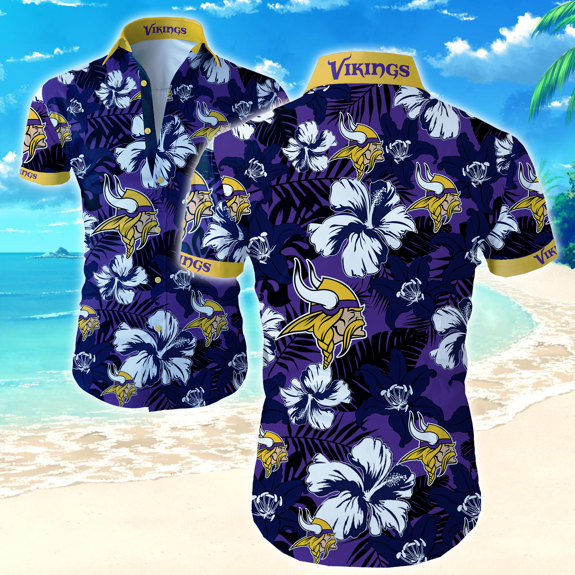 Nfl Minnesota Vikings Hawaiian Shirt Summer Button Up Nfl Minnesota Vikings Hawaiian Shirt Summer Button Up