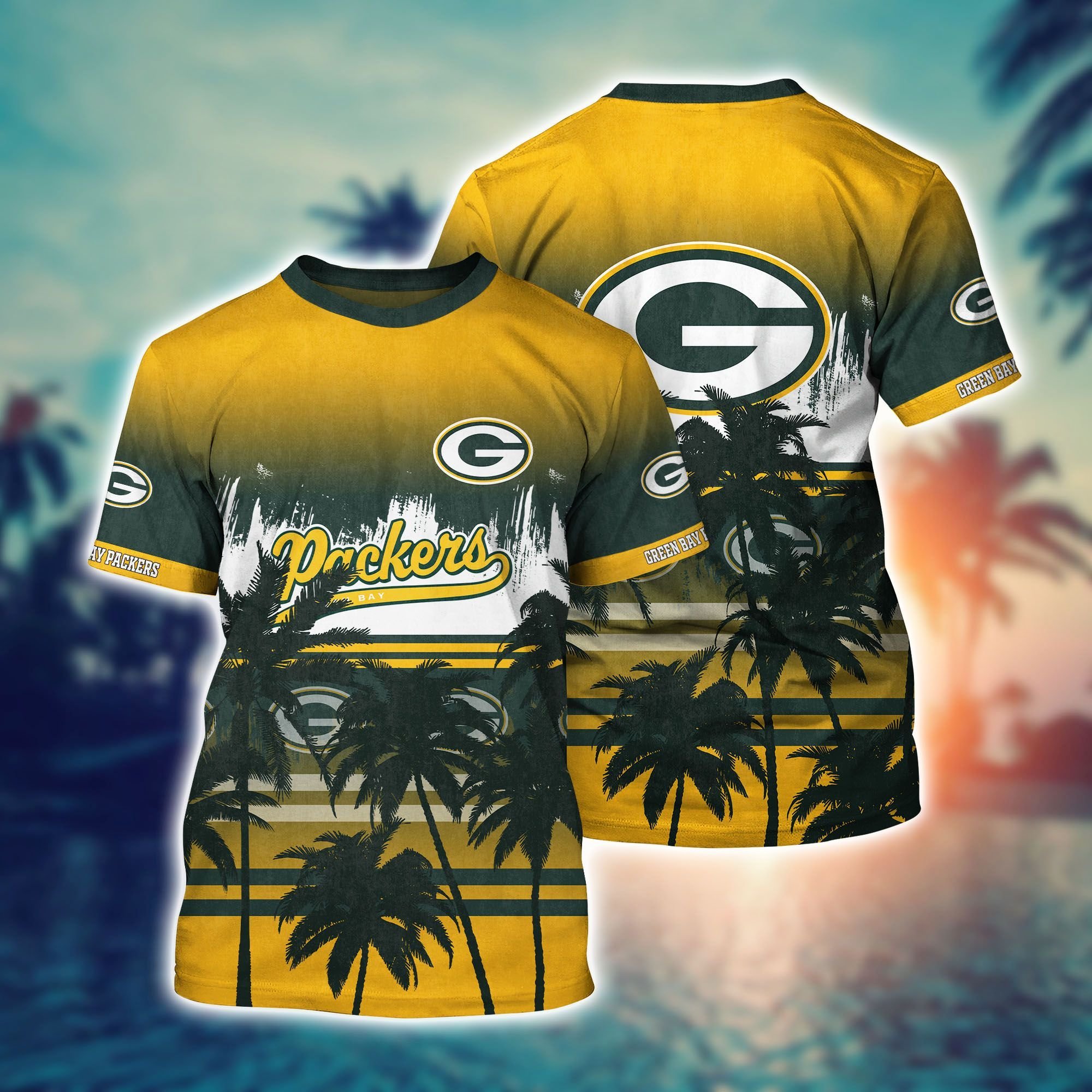 Nfl Green Bay Packers Coconut Island Hawaiian 3D Shirt Nfl Green Bay Packers Coconut Island Hawaiian 3D Shirt