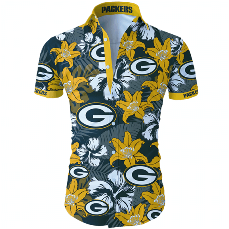 Nfl Green Bay Packers Hawaiian Shirt Summer Button Up Nfl Green Bay Packers Hawaiian Shirt Summer Button Up