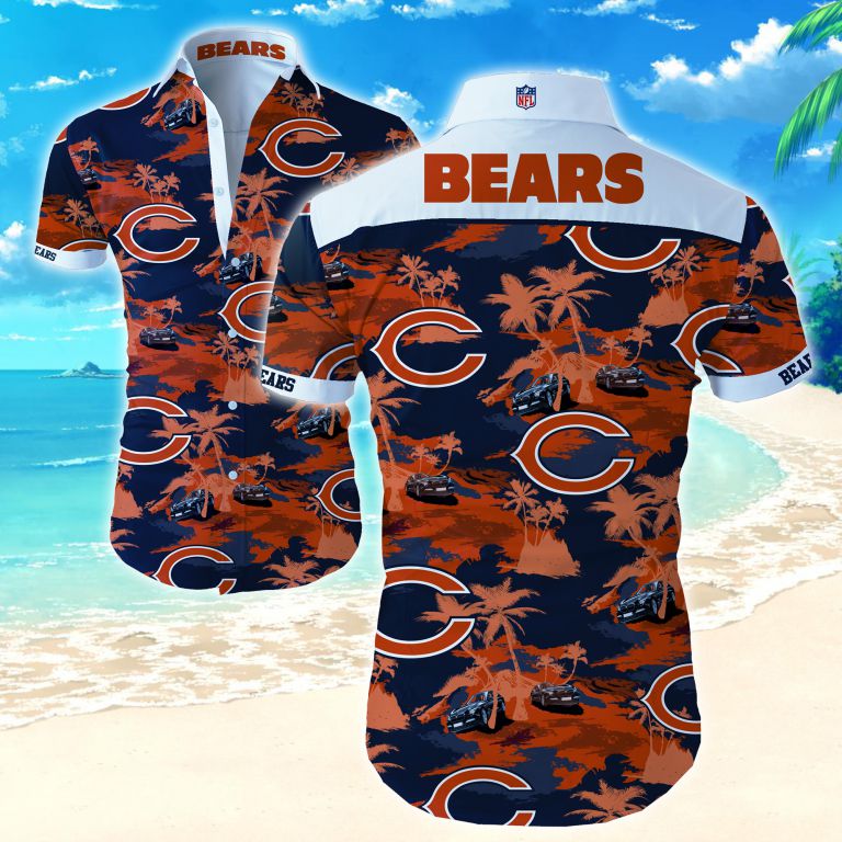 Nfl Chicago Bears Hawaiian Shirt Summer Button Up Nfl Chicago Bears Hawaiian Shirt Summer Button Up
