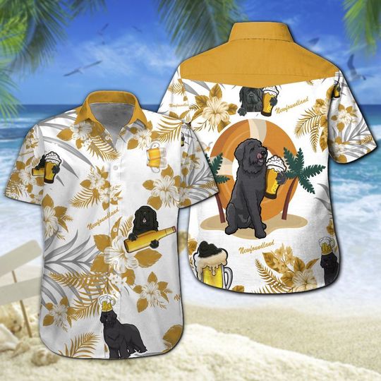 Newfoundland Beer Hawaiian Shirt Summer Button Up Newfoundland Beer Hawaiian Shirt Summer Button Up