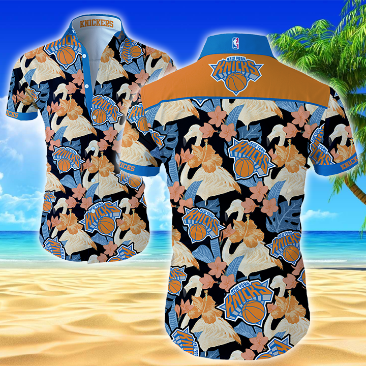 New York Knicks Hawaiian Shirt Summer Button Up New York Knicks Hawaiian Shirt Summer Button Up